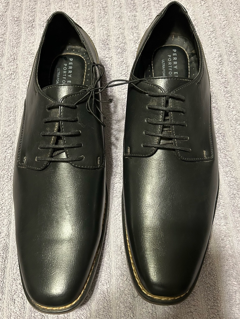 Perry Ellis Black Men’s Dress Shoes Portfolio (Dwayne) Ultra Foam Size 13